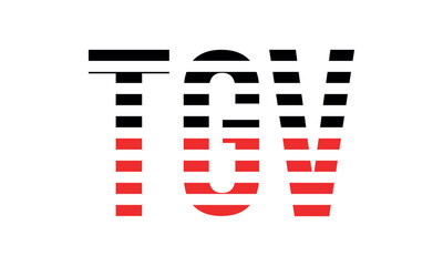 TGV three initial letter iconic line negative space minimal logo design vector template. monogram, abstract, wordmark, business, typography, minimalist, brand, company, flat, modern, unique, simple