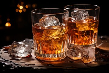 Capturing the perfect composition of a whiskey glass with clear ice for stunning photography