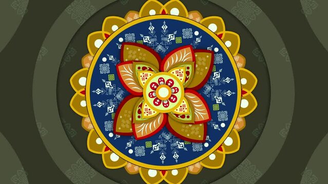 mandala ornament, vintage yoga mandala spinning, Seamless animation mandala pattern geometric, Decorative floral pattern, Mandala in Indian motif, Esoteric cosmic mandala, Tibetan Mandala, Buddhist	