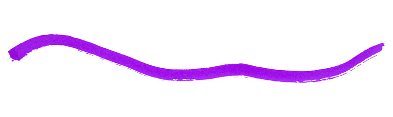 Purple brush strokes isolated on transparent background.