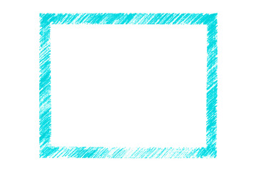 Light blue frame isolated on transparent background.