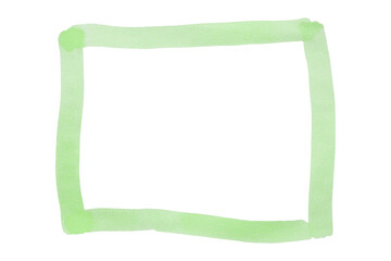 Green frame isolated on transparent background