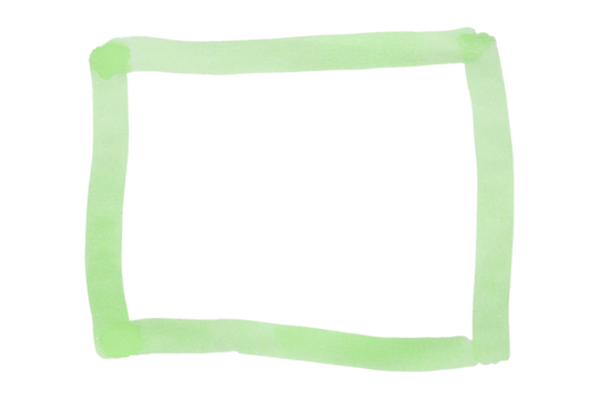 Green frame isolated on transparent background
