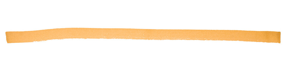 Orange stroke brush isolated on transparent background.