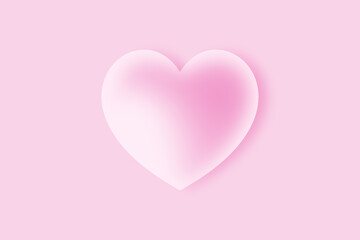 Love Valentine's day wallpaper. Abstract Heart 3D on gradient pink color Background, Soft light pink Heart abstract background for decoration digital design web template background backdrop wallpaper