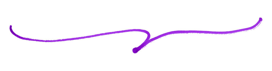Purple brush strokes isolated on transparent background.