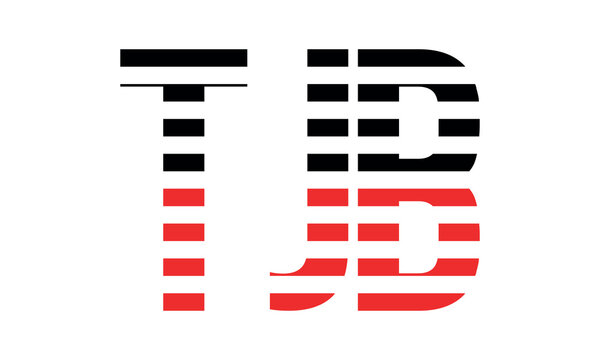TJB three initial letter iconic line negative space minimal logo design vector template. monogram, abstract, wordmark, business, typography, minimalist, brand, company, flat, modern, unique, simple