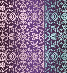 wedding card design, traditional paisley floral pattern , royal India	