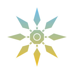 Snow Flake Flat Gradient Style