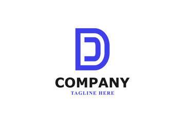 letter d and c monogram modern logo