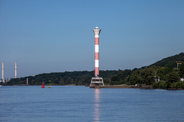 Lighthouse near Blankenese onm River Elbe