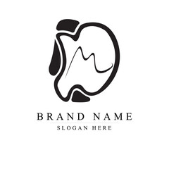 Simple and modern letter CM initials logo design, signature of letter M