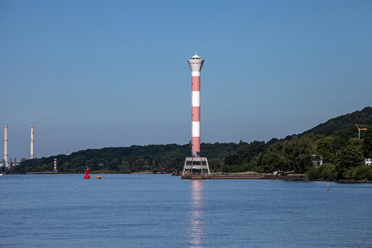 Lighthouse near Blankenese onm River Elbe