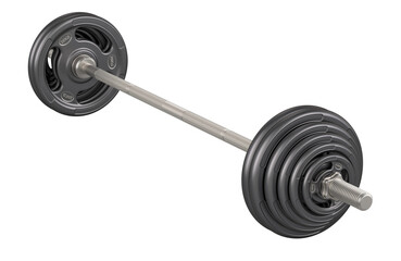 Barbell, 3D rendering isolated on transparent background