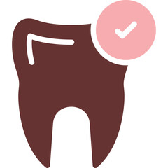 Teeth Vector Glyph Two Color Icon