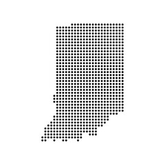 Indiana state map in dots