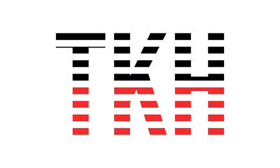 TKH three initial letter iconic line negative space minimal logo design vector template. monogram, abstract, wordmark, business, typography, minimalist, brand, company, flat, modern, unique, simple