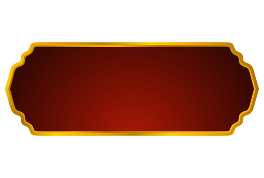 Aesthetic red text box with gold frame