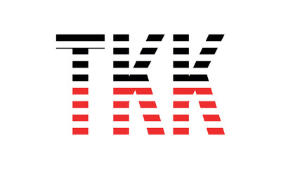 TKK three initial letter iconic line negative space minimal logo design vector template. monogram, abstract, wordmark, business, typography, minimalist, brand, company, flat, modern, unique, simple