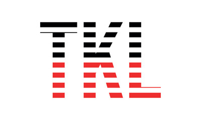 TKL three initial letter iconic line negative space minimal logo design vector template. monogram, abstract, wordmark, business, typography, minimalist, brand, company, flat, modern, unique, simple