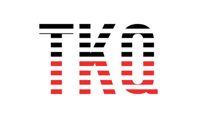 TKQ three initial letter iconic line negative space minimal logo design vector template. monogram, abstract, wordmark, business, typography, minimalist, brand, company, flat, modern, unique, simple