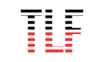 TLF three initial letter iconic line negative space minimal logo design vector template. monogram, abstract, wordmark, business, typography, minimalist, brand, company, flat, modern, unique, simple