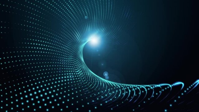 Seamless Loop,Dark light particle form abstract animation background with falling and flicker light beam ray particles.