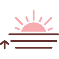Sunrise Vector Glyph Two Color Icon