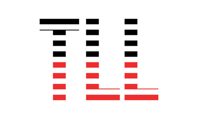 TLL three initial letter iconic line negative space minimal logo design vector template. monogram, abstract, wordmark, business, typography, minimalist, brand, company, flat, modern, unique, simple
