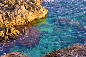 the coast of Santa Maria di Leuca Puglia Italy