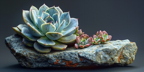 beautiful succulents close up as a houseplant for decoration