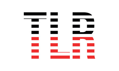 TLR three initial letter iconic line negative space minimal logo design vector template. monogram, abstract, wordmark, business, typography, minimalist, brand, company, flat, modern, unique, simple