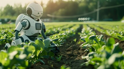 Robot in Field of Greens An Agricultural Innovation