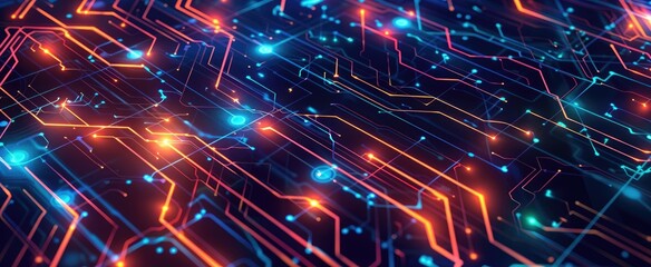 Digital data flow, wave with many dots and particles. Abstract dynamic wave background. Technology or science banner