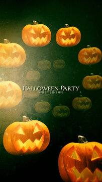 Halloween Party Promotion Titles Vertical Stories Opener for Social Media