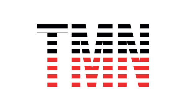 TMN three initial letter iconic line negative space minimal logo design vector template. monogram, abstract, wordmark, business, typography, minimalist, brand, company, flat, modern, unique, simple
