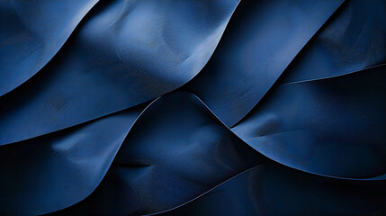 Waterproof Textile Macro, Water Droplets on Dark Blue Fabric, Concept of Hydrophobic Material Technology