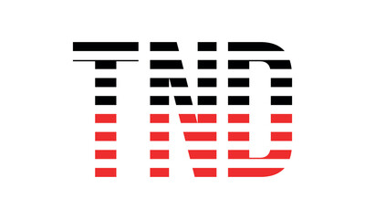 TND three initial letter iconic line negative space minimal logo design vector template. monogram, abstract, wordmark, business, typography, minimalist, brand, company, flat, modern, unique, simple