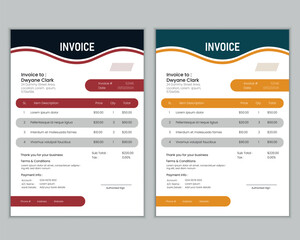 Abstract traditional style minimal invoice template