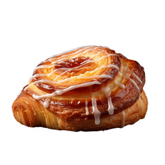A Danish pastry isolated on transparent background, png