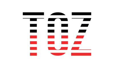 TOZ three initial letter iconic line negative space minimal logo design vector template. monogram, abstract, wordmark, business, typography, minimalist, brand, company, flat, modern, unique, simple