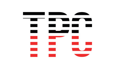 TPC three initial letter iconic line negative space minimal logo design vector template. monogram, abstract, wordmark, business, typography, minimalist, brand, company, flat, modern, unique, simple