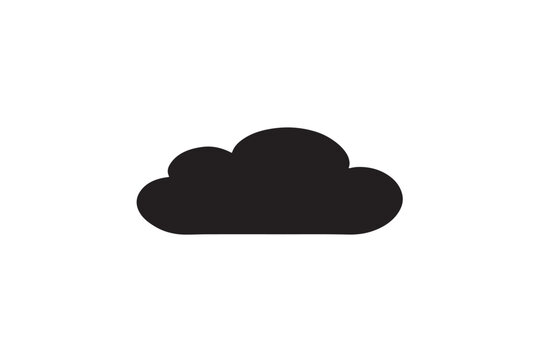 vector image black texture of a cloud on pure white background