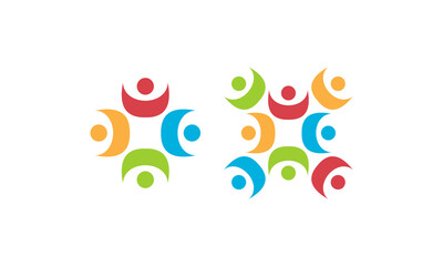 Global Community Logo. Community human Logo template vector. Community health care. Abstract Community logo