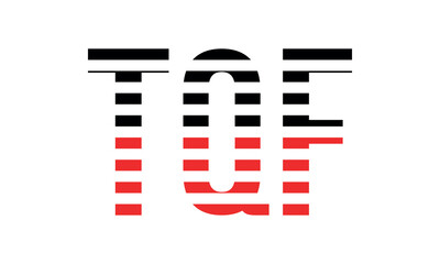 TQF three initial letter iconic line negative space minimal logo design vector template. monogram, abstract, wordmark, business, typography, minimalist, brand, company, flat, modern, unique, simple