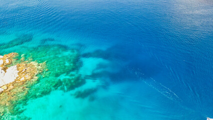 Fototapeta na wymiar Cape Amarandos beach in Skopelos, Greece - Aerial view