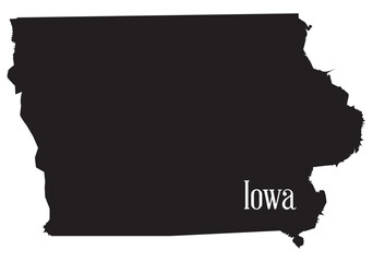 Iowa State SIlhouette Map