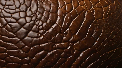 Fotobehang brown leather texture © Abdullah