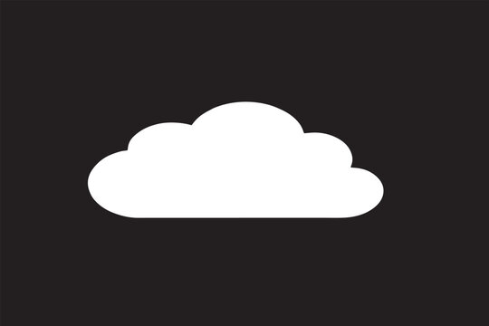 vector image black texture of a cloud on pure white background