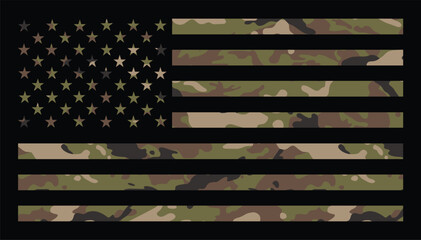 USA Flag Military Camouflage Design